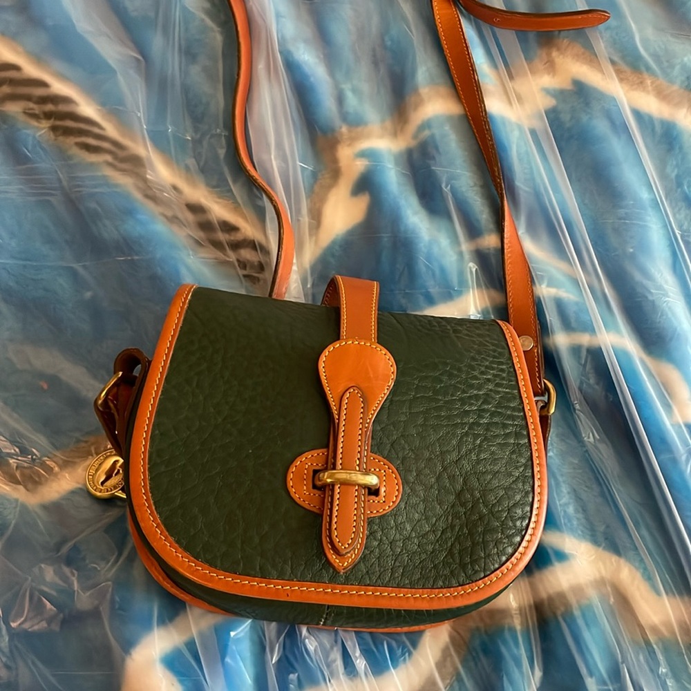 Green and Brown Dooney and Bourke purse